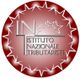 Logo circolare rosso dell'Istituto Nazionale Tributaristi con lettere argentate e stelle.