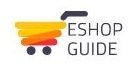 Logo mit einem Einkaufswagen in Gelb und Rot, daneben Schriftzug "ESHOP GUIDE".