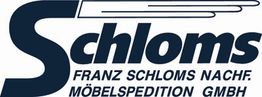 Logo der Firma Schloms Franz Schloms Nachf. Möbelspedition GmbH in dunkelblauer Schrift.
