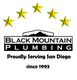 Five gold stars above "Black Mountain Plumbing, Proudly Serving San Diego since 1993."