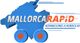 Logo de "Mallorca Rapid" con texto: "Reparaciones a domicilio" y diseño en forma de coche.