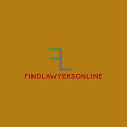 Logo of Find Lawyers Online with stylized "FL" design on a brown background.