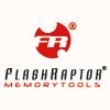 Rotes Logo mit weißem Hintergrund, Text: "FLASHRAPTOR MEMORY TOOLS".