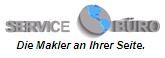 Logo: "SERVICE BÜRO" mit Weltkugel, darunter "Die Makler an Ihrer Seite."