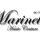 Testo calligrafico: "Marinella Haute Couture dal 1986", bandiera italiana in alto a destra.