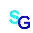 Buchstaben "SG" in Blau und Hellblau auf weißem Hintergrund.