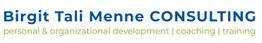 Logo von Birgit Tali Menne Consulting mit Text: "personal & organizational development | coaching | training".