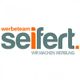 Logo "Werbeteam Seifert" mit dem Slogan "Wir machen Werbung" in Grau und Orange.