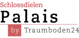 Logo mit Text "Schlossdielen Palais by Traumboden24" in verschiedenen Schriftstilen.