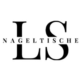 Schwarzes "LS Nageltische" Logo auf weißem Hintergrund.