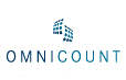 Logo mit blauen Quadraten und dem Text "Omnicount".