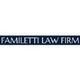 Logo of Familetti Law Firm with white text on a dark blue background.