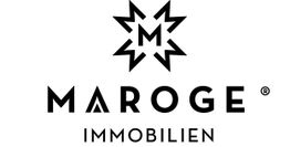 Logo von Maroge Immobilien mit stilisiertem Stern und Buchstabe "M" in der Mitte.