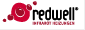 Logo von "redwell" mit rotem Design und Text "Infrarot Heizungen".