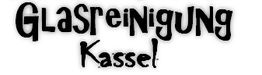Textbild: "Glasreinigung Kassel" in verspielter Schriftart.