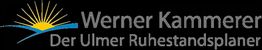 Logo von Werner Kammerer – Der Ulmer Ruhestandsplaner mit Sonne über einem blauen Streifen.