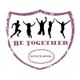 Wappen mit springenden Silhouetten und Text "BE TOGETHER, SINCE 2016".