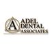 Logo of Adel Dental Associates with a stylized letter "A" inside a circular design.