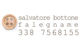 Bottone di legno a sinistra; testo: "salvatore bottone, falegname, 338 7568155".