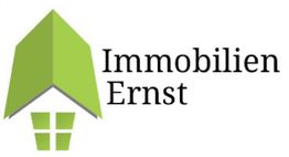 Logo von Immobilien Ernst mit grünem Hausdach und Fenster.