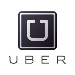 Logotipo do Uber com um "U" estilizado em um fundo quadrado preto.