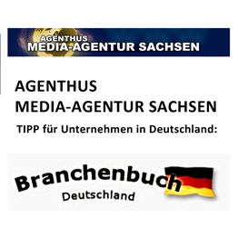 Agenthur Media-Agentur Sachsen und Branchenbuch Deutschland-Logo mit Flagge.