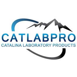 Logo with mountain graphic, text reads: "CATLABPRO Catalina Laboratory Products".