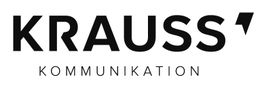"KRAUSS Kommunikation Logo in schwarzen Großbuchstaben auf weißem Hintergrund."