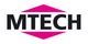 Logo mit dem Text "MTECH" in Schwarz auf weißem Hintergrund mit magentaroten Akzenten.