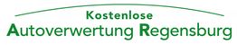 Text: "Kostenlose Autoverwertung Regensburg" in grüner Schrift auf weißem Hintergrund.