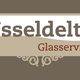 Logo van IJsseldelta Glasservice met bruine en beige tinten.