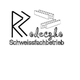 Logo mit stilisiertem "R", Schweißnähten und dem Text "Schweißfachbetrieb".