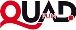Logo mit dem Wort "QUAD" in rot und schwarz.