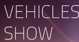 Text "Vehicles Show" on a gradient purple background.