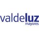 Logotipo de Valdeluz Mayores con texto en azul sobre fondo blanco.