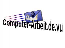 Logo mit Schriftzug "Computer-Arbeit.de.vu", E-Mail-Symbol und Briefumschlag.