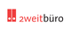 Logo mit zwei roten Aktenordnern und dem Text "zweitbüro" in Rot und Schwarz.