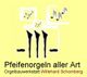 Grafik mit Orgelpfeifen und Noten. Text: "Pfeifenorgeln aller Art, Willehard Schomberg".