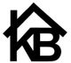 Logo: Schwarze Buchstaben "K" und "B" bilden ein stilisiertes Hausdach.