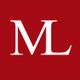 Weißes "ML" auf rotem Hintergrund.