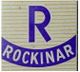 Letter "R" above the word "ROCKINAR" on a striped background.