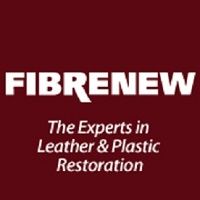 Logo with "Fibrenew: The Experts in Leather & Plastic Restoration" on a maroon background.