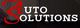 Red "A" and white "UTO SOLUTIONS" text on a roof background.