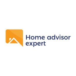 Logo with "Home advisor expert" text and an orange house icon.