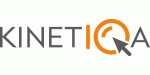 Logo mit Schriftzug "KINETIQ" und stilisiertem orangenem Kreis mit Pfeil.