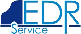 Logo con testo "EDR Service" e silhouette di un camion blu a sinistra.