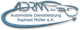 Logo von ADRM.eu mit Autoumrandung, Text: "Automobile Dienstleistung Raphael Müller e.K."