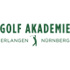 Logo der Golf Akademie Erlangen Nürnberg, mit Silhouette eines Golfspielers unter dem Text.