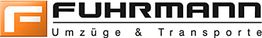 Logo mit "F" in orange Quadrat und Schriftzug "FUHRMANN Umzüge & Transporte".