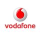Vodafone-Logo mit rotem Symbol und Schriftzug auf weißem Hintergrund.